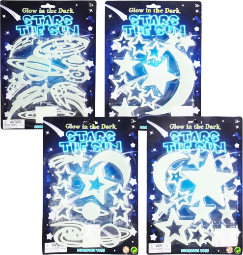 Décor adhésif lumineux ciel nocturne – étoiles, 4 types