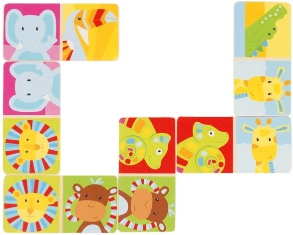 Domino en bois Safari 28 pièces