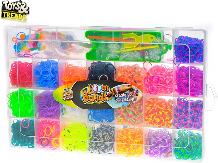 Toys&Trends grand set de tissage de bracelets en élastiques 5600 pièces