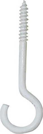 Crochet pour lustre 80 × 4,5 mm, blanc (10 pcs)
