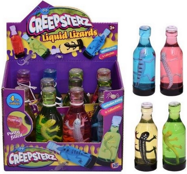 Lézard dans du slime liquide