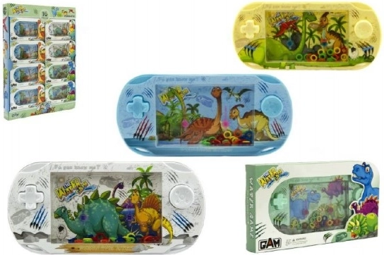Jeu d’eau de poche avec dinosaures – jeu d’anneaux en plastique 18 cm