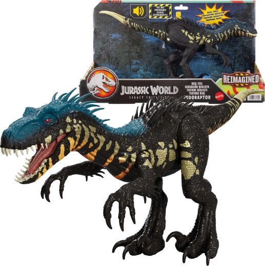 Mattel Jurassic World Reimagined figurine interactive de dinosaure Indoraptor 35 cm