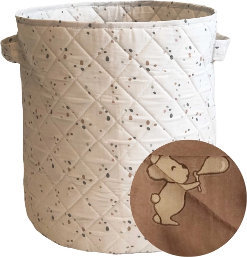 Petú Petú panier de rangement matelassé teddy