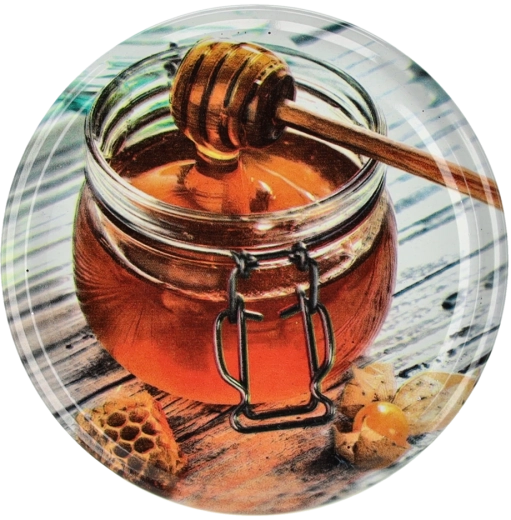 Ensemble de couvercles métalliques pour miel 82 mm, 6 encoches, 10 pcs