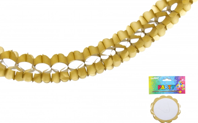 Guirlande en papier doré 3,6 m