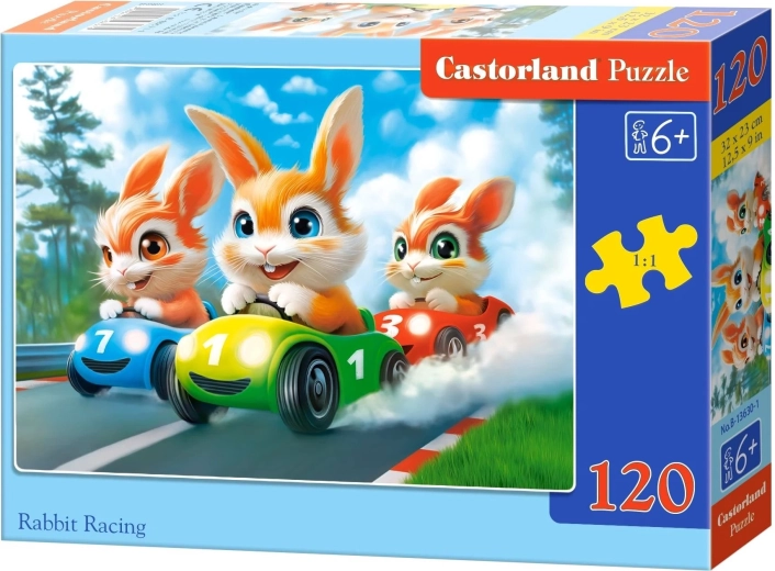Puzzle Castorland Courses de lapins 120 pièces