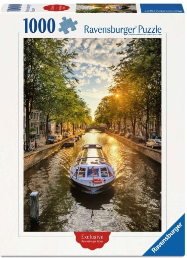 Puzzle Ravensburger croisière sur les canaux d'Amsterdam 1000 pièces