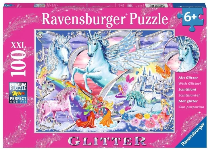 RAVENSBURGER Puzzle scintillant Rêve de chevaux XXL 100 pièces