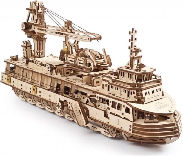 UGEARS puzzle mécanique 3D en bois – navire de recherche
