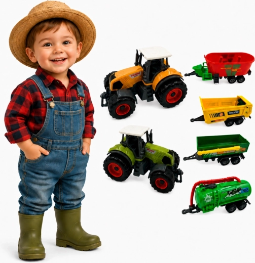 Woopie Mini Farmer – ensemble de tracteurs avec remorques