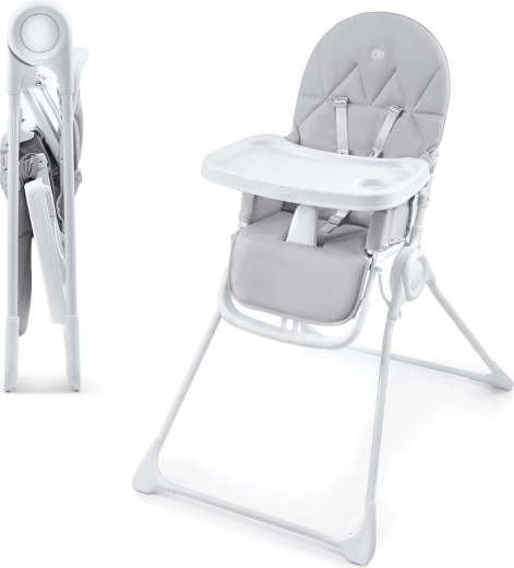 Chaise haute pliable Kinderkraft Binci gris clair