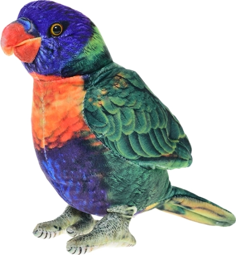 Perroquet lori en peluche 23 cm – décoration debout et jouet pour enfants