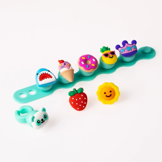 Bracelet et bague en silicone Plip Charms