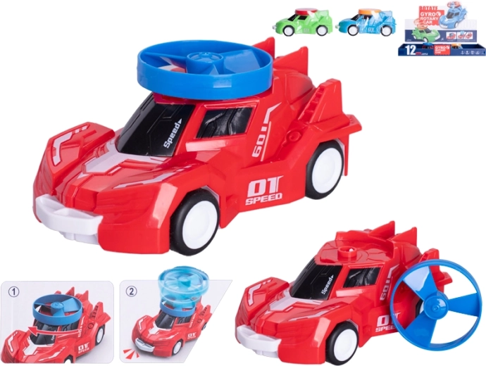 Voiture de sport à friction avec spinner, 14 cm