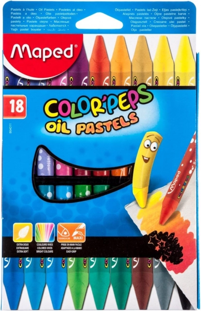 Pastels à l'huile triangulaires Maped Color'Peps 18 pcs