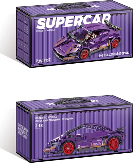 Kit de construction voiture de sport violette 470 pièces