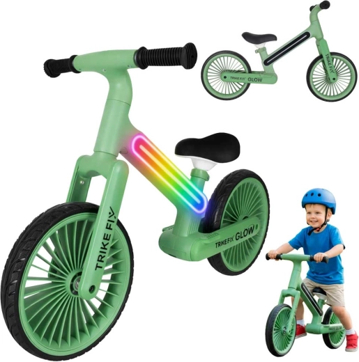 Draisienne pour enfants Trike Fix Glow LED – vert
