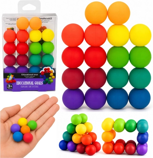 Billes magnétiques colorées Montessori – jeu logique et anti-stress