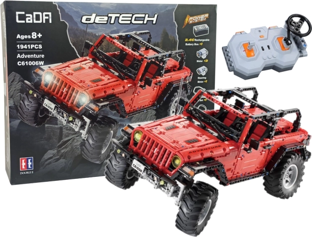 Kit voiture tout-terrain télécommandée CADA, rouge, 1941 pièces