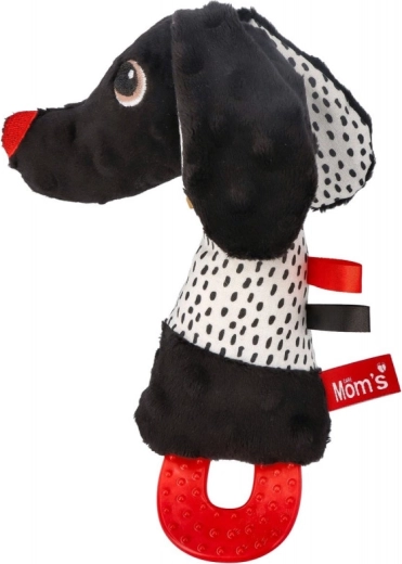 Jouet couineur Jamis avec anneau de dentition contrasté