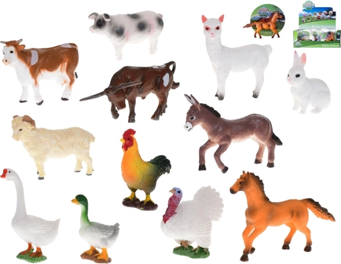 Kids Globe Farming animaux de ferme en plastique – 1 pièce, différents types