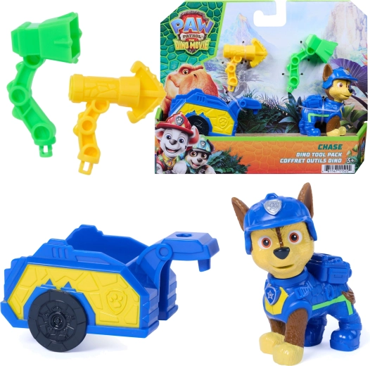 Spin Master Pat’ Patrouille Dino Le Film – figurine Chase avec remorque de sauvetage et accessoires