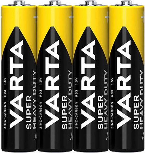 Piles micro AAA VARTA SuperLife, zinc-carbone, lot de 4