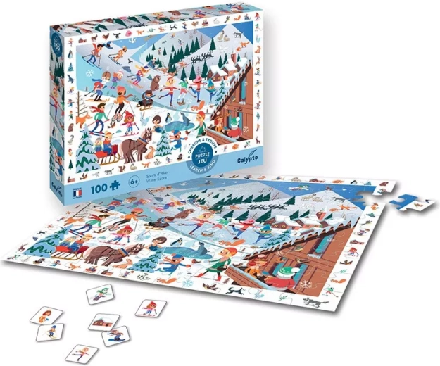 Puzzle Sentosphere sports d’hiver 100 pièces