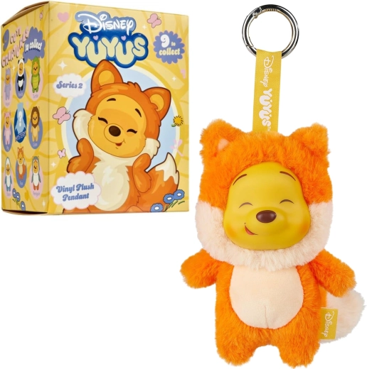Pendentif en peluche surprise Disney YuYus Winnie l’Ourson série 2, 15 cm - 1 pièce