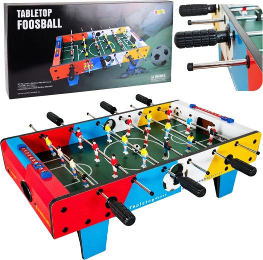 Mini baby-foot de table 69 cm avec 2 balles