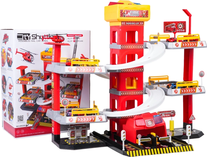 Parking de pompiers à plusieurs niveaux avec ascenseur et accessoires