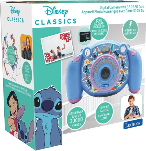 Caméra HD et appareil photo pour enfants Lexibook Stitch avec carte SD