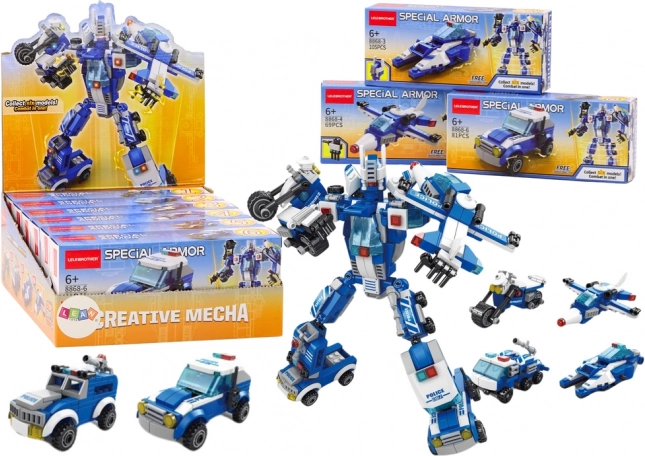 Voitures de police Bateau à moteur Avion Police Blocs de construction MIX