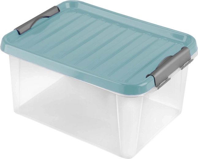 Boîte de rangement en plastique avec couvercle HEIDRUN 14 l