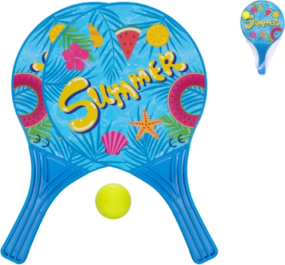 Raquettes de plage avec balle 37,5 cm – bleues