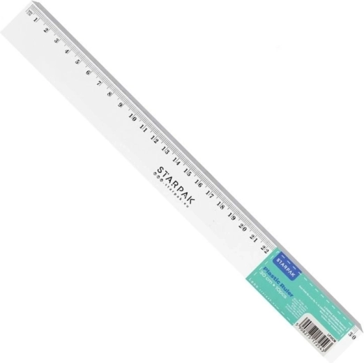 Règle transparente en plastique 30 cm Starpak - 1 pièce