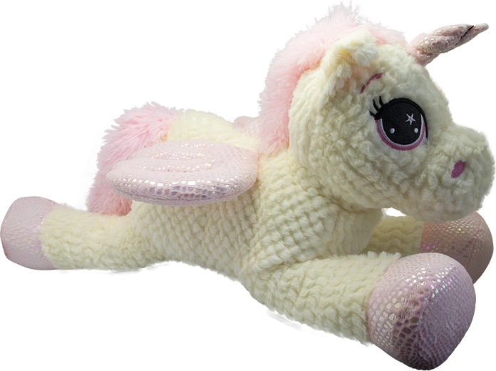 Licorne en peluche allongée 60 cm