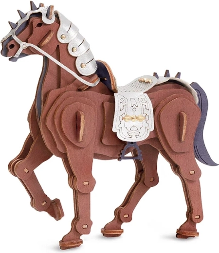Puzzle 3D en bois RoboTime représentant un cheval de combat