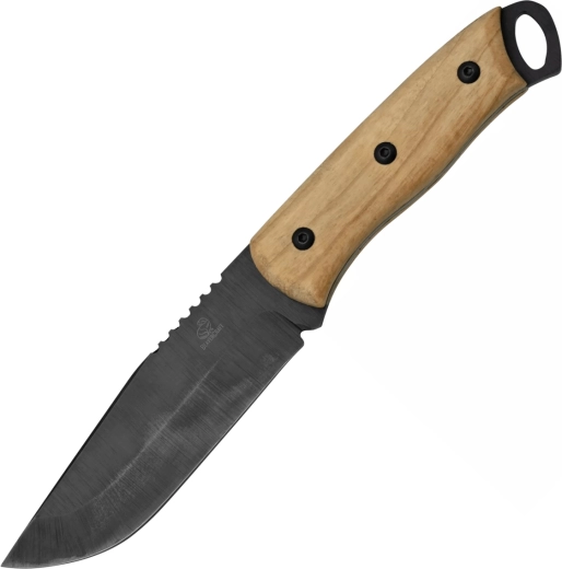 BeaverCraft BSH4 couteau bushcraft avec lame bleuie et manche en noyer, étui en cuir