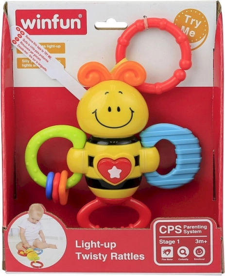 Hochet lumineux abeille avec mélodies pour bébés