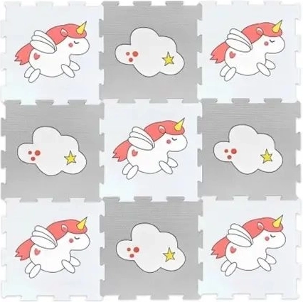 Tapis puzzle en mousse SmilyPlay avec licornes