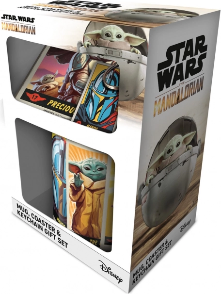 Coffret cadeau STAR WARS: THE MANDALORIAN – mug, sous-verre et porte-clés