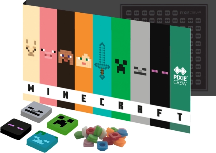 Carte postale refermable Pixie Crew Minecraft et carte de vœux avec cadeau à l’intérieur