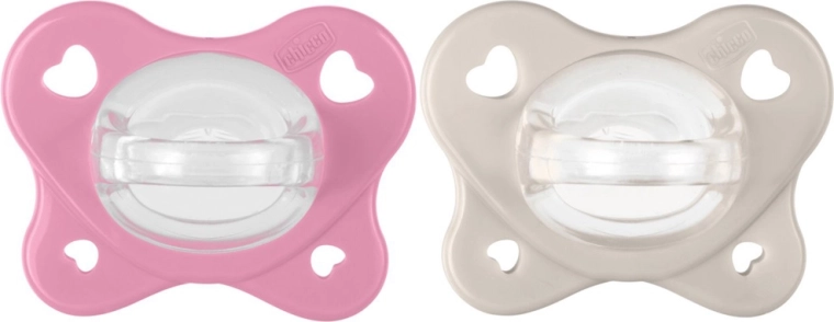 Sucettes Chicco PhysioForma Dual Soft roses 6–16 mois, 2 pcs