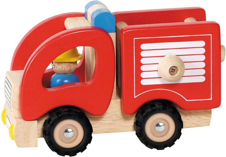 Véhicule de pompiers en bois - 1 pièce