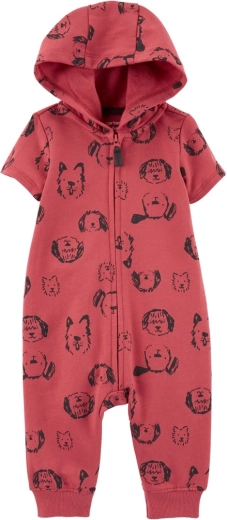 Combinaison en coton Carter’s zippée sans pieds à manches courtes Red Dog pour garçons 3 m