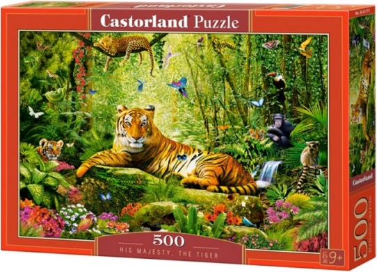 Puzzle 500 pièces Sa Majesté le Tigre
