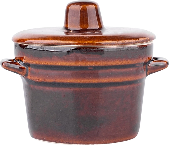 Pot en grès 0,5 l avec couvercle