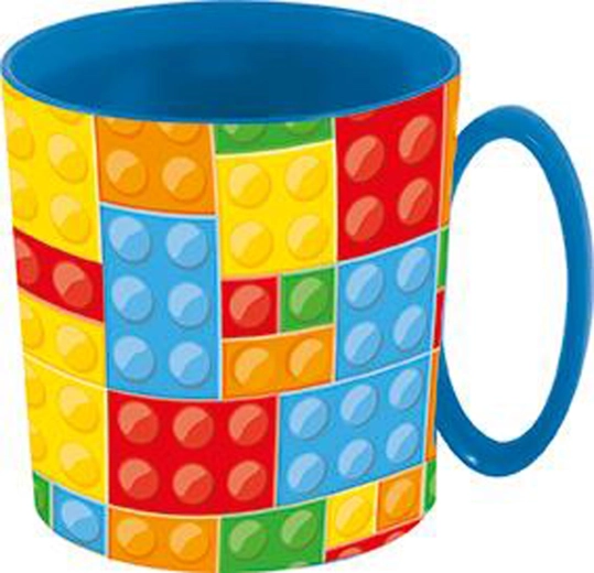 Tasse en plastique avec motif de cubes 350 ml